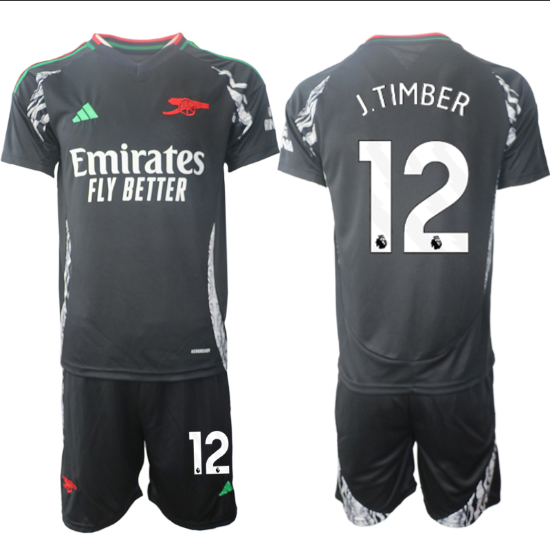 Men 2024-2025 Club Arsenal away Black 12 Soccer Jersey